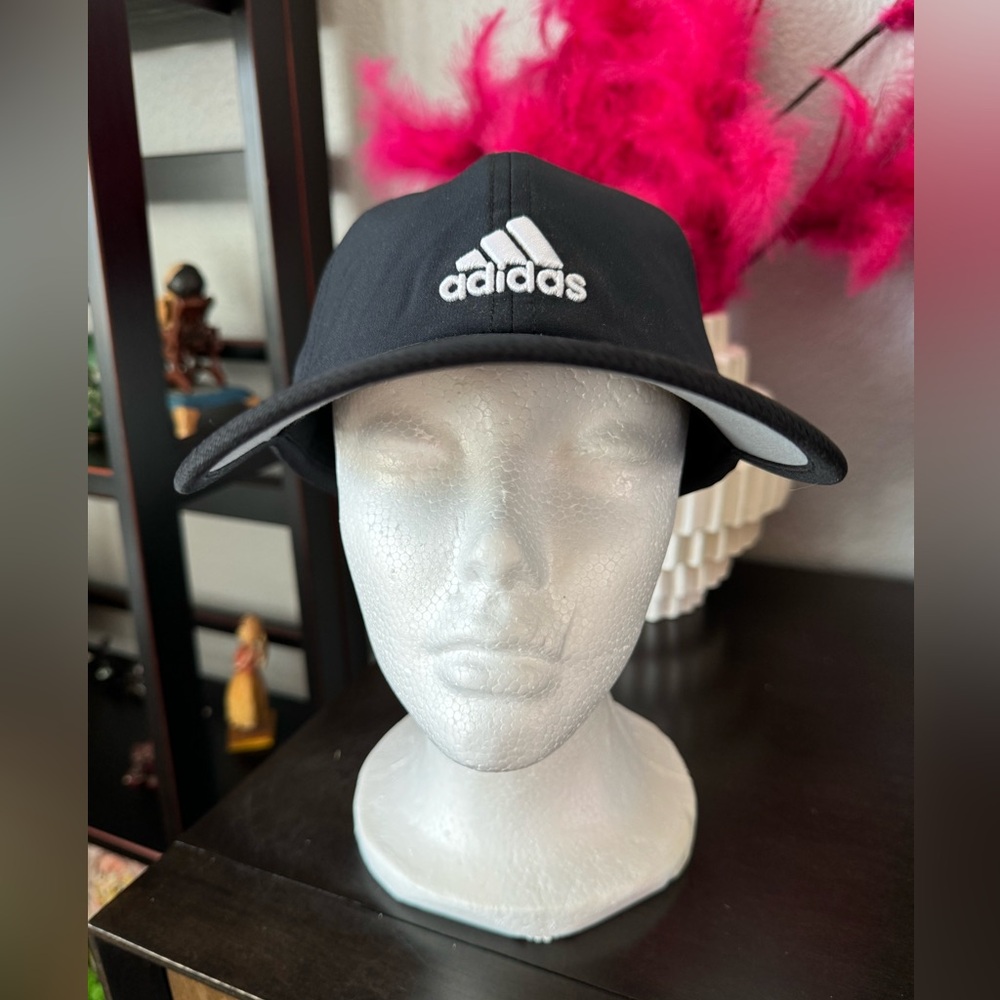 Adidas Polyester Black Aeroready Athletic Cap UPF 50 - Picture 8 of 11